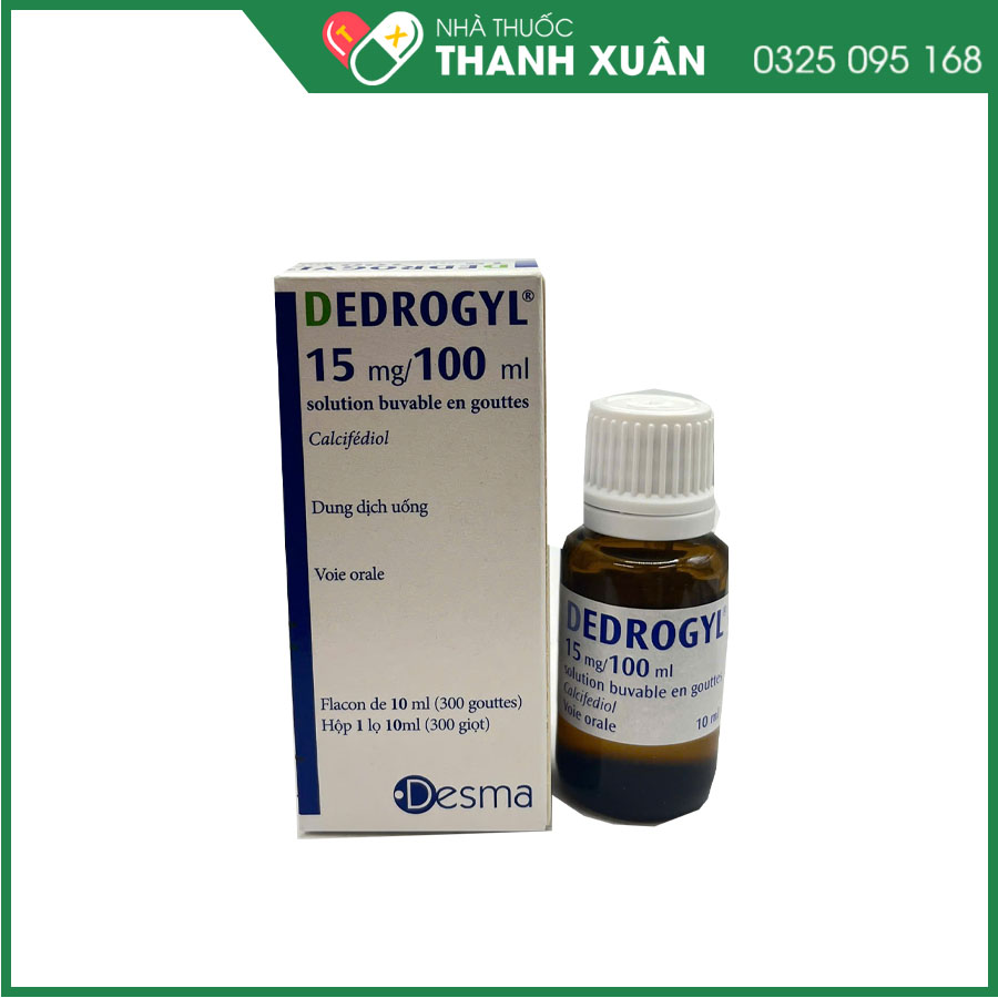 DEDROGYL 15mg/100ml bổ sung Vitamin D chống còi xương, điều trị hạ canxi máu